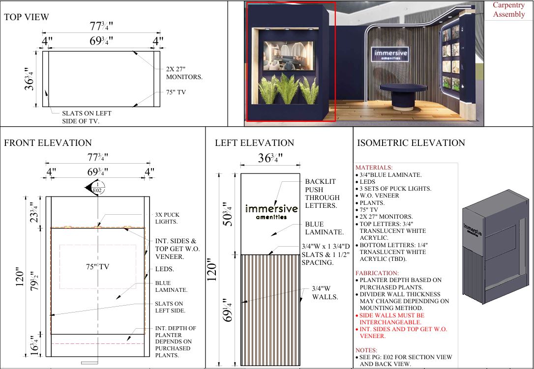 Display shop drawing